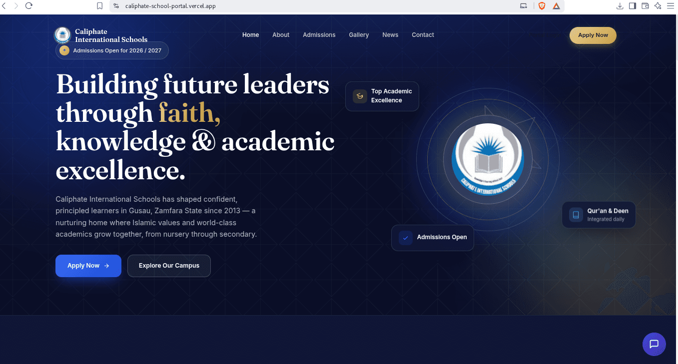 Caliphate International Schools Portal