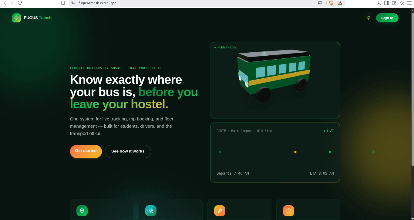 FUGUS Transit — Campus Bus Tracking