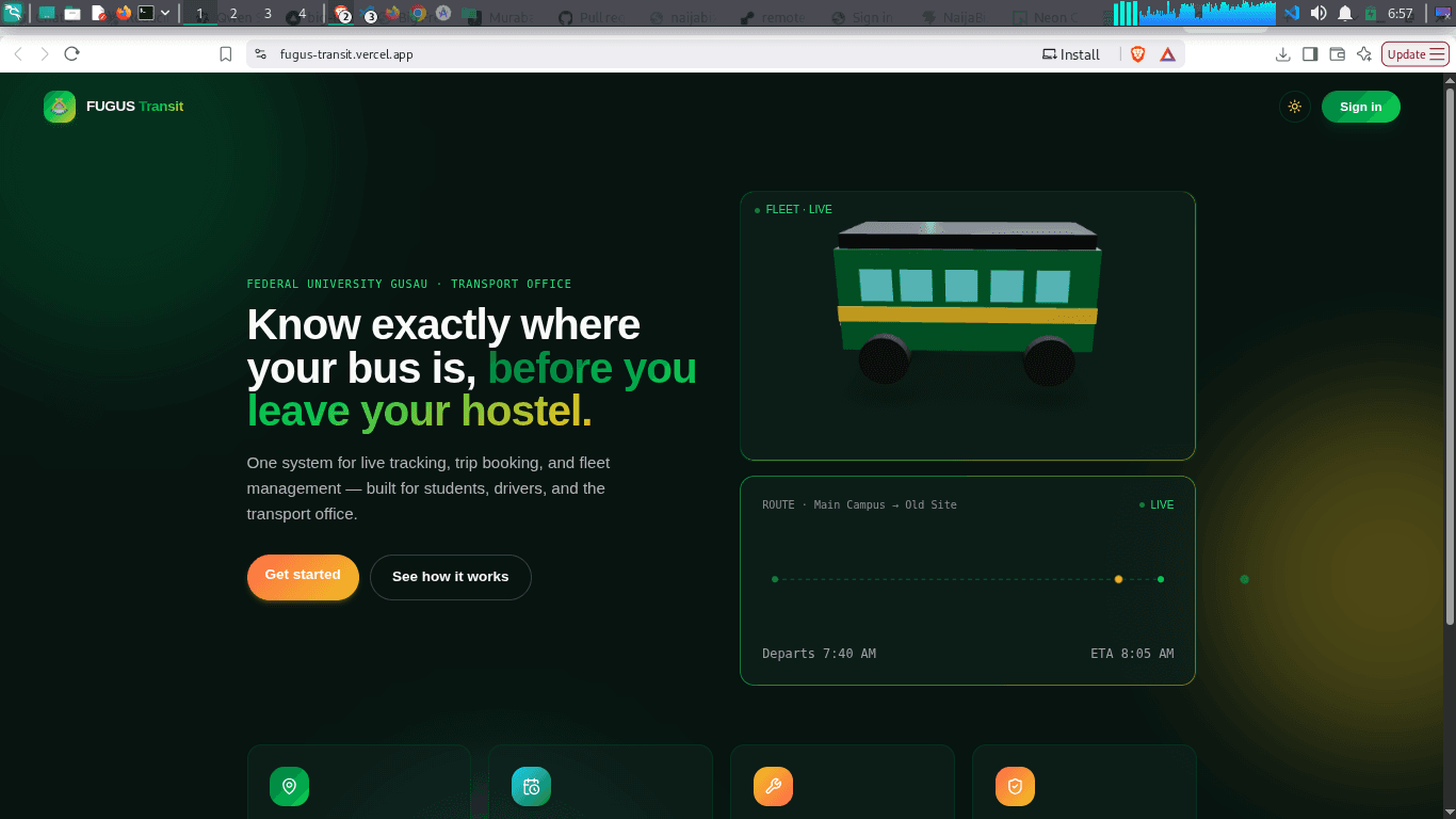 FUGUS Transit - Campus Bus Tracking